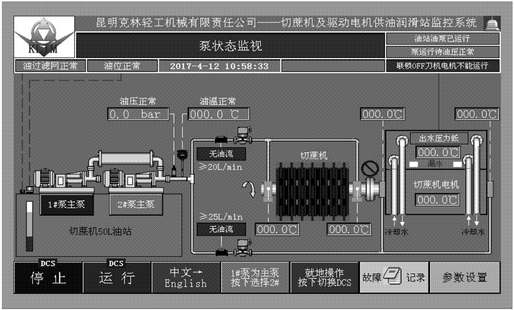 蔗刀机及驱动电机润滑共用油站控制系统的制作方法