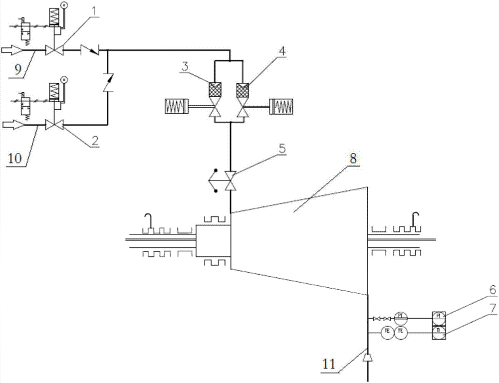 9MW混温进汽控制排汽温度背压式汽轮机的制作方法