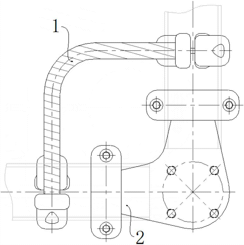 一种柔性直流输电工程换流站用管母转角支撑过流金具的制作方法