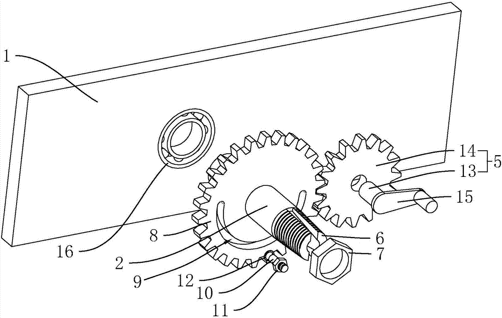 一种喷气纺纱机的纺纱喷嘴固定旋转装置的制作方法