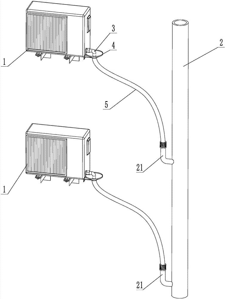 用于高层建筑中的空调冷凝水排水管路的制作方法