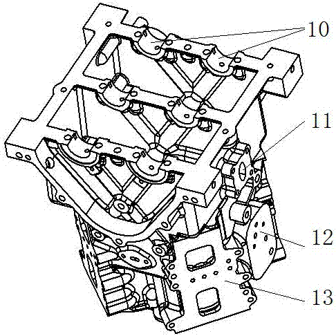 一种高度集成的四缸斯特林发动机箱体结构的制作方法