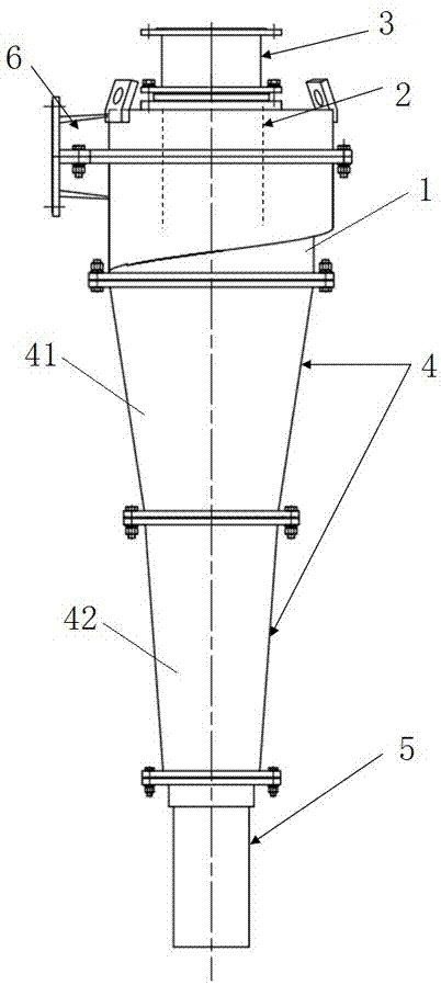 一种磁化焙烧精细分级专用水力旋流器的制作方法