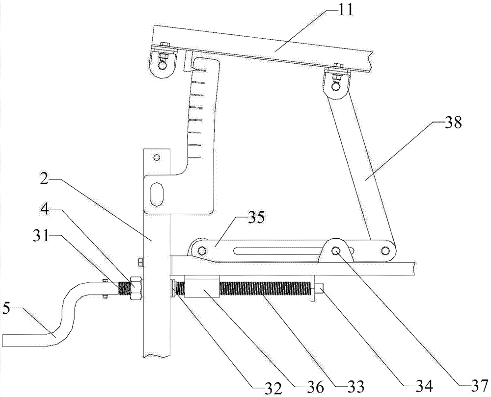 一种螺杆滑块式输送机转弯段内曲线角度调节装置的制作方法