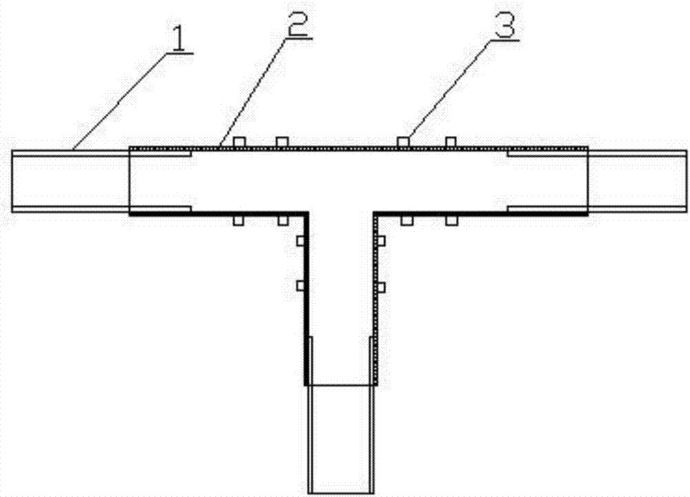 一种天然气管道三通接头的加固结构的制作方法