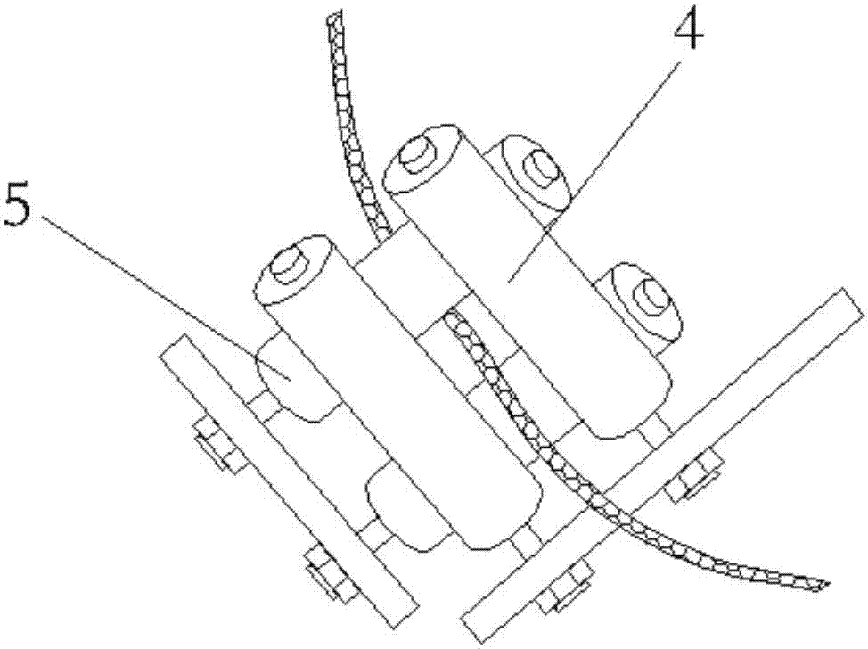 一种中伸机的入口导线结构的制作方法