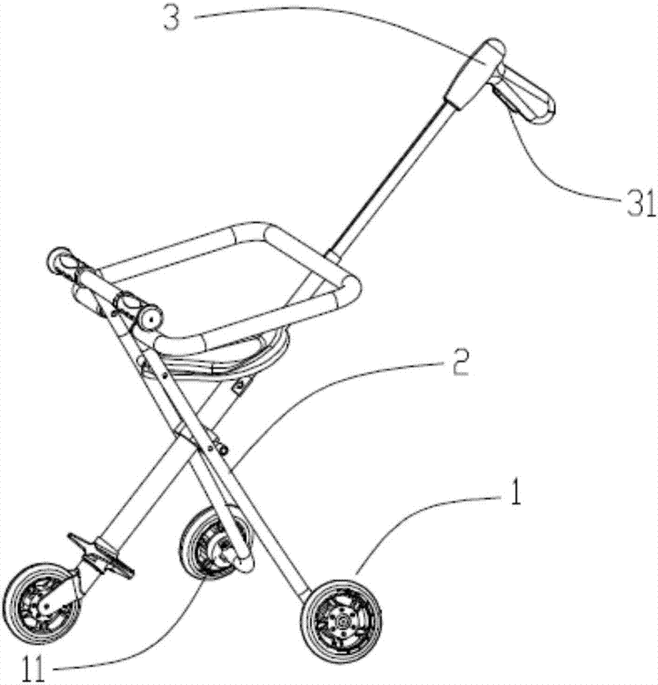 一种婴儿推车的刹车系统的制作方法