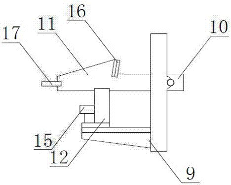 一种液压打包机箱门锁杆缓冲抓杆装置的制作方法