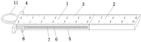 一种珠宝鉴定用度量尺子的制作方法