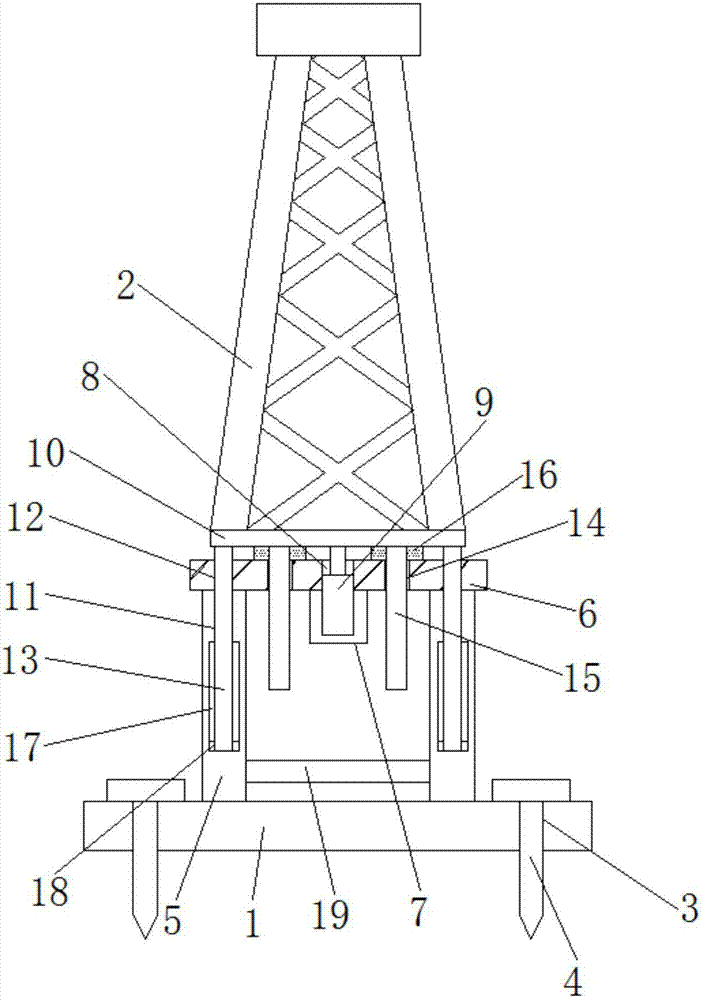 一种可调节高度的通信塔的制作方法