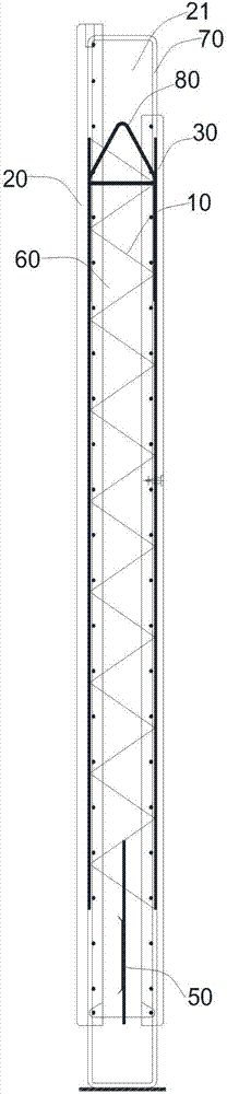 装配式管廊夹心墙板及装配式管廊的制作方法