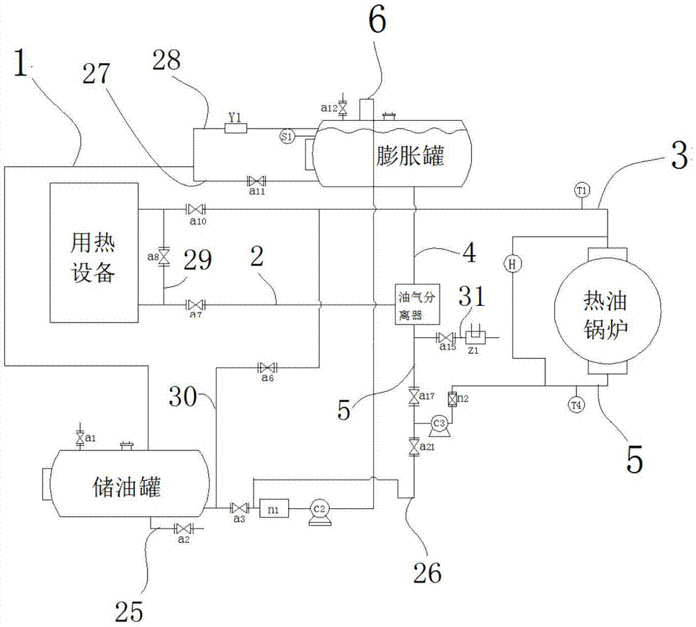 用于生产手套的煤改气锅炉热循环系统的制作方法