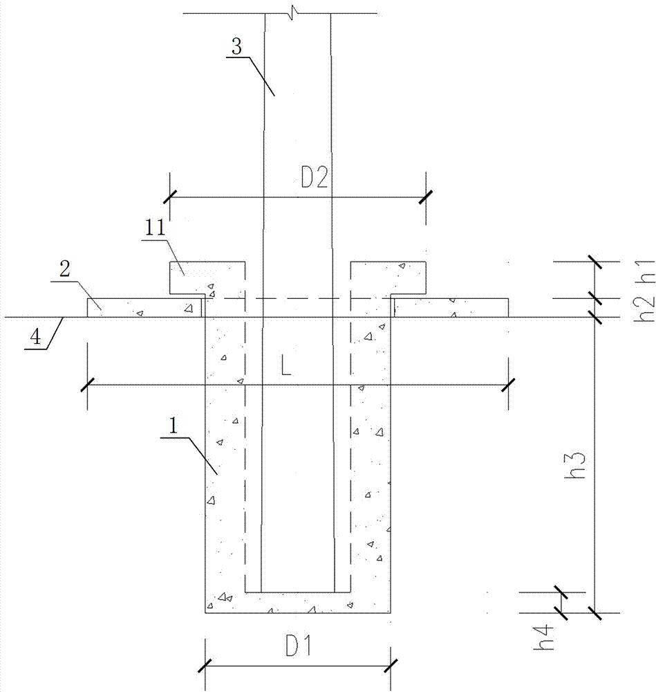 一种防沉降式水泥杆加固基础的制作方法