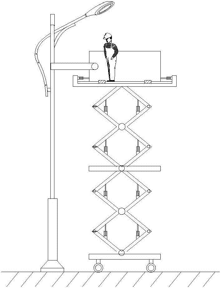 一种方便路灯安装的升降架的制作方法