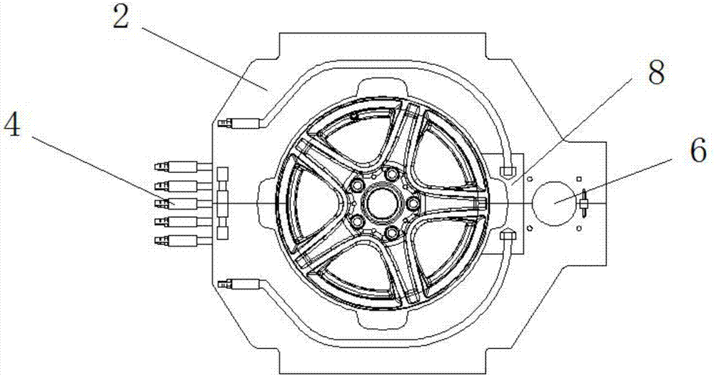 本实用新型属于汽车模具技术领域,具体涉及一种安全型轮毂注塑模具.