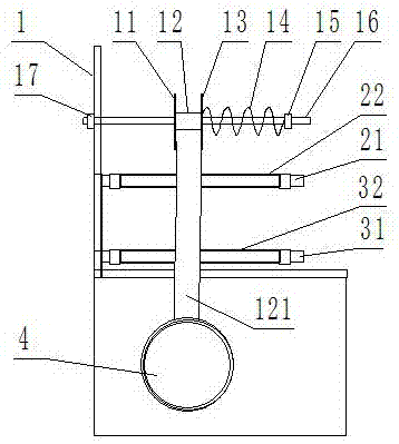 砼泵软管生产线标识带粘贴装置的制作方法