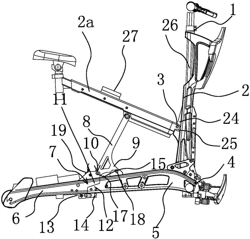 电动自行车的车架折叠结构的制作方法
