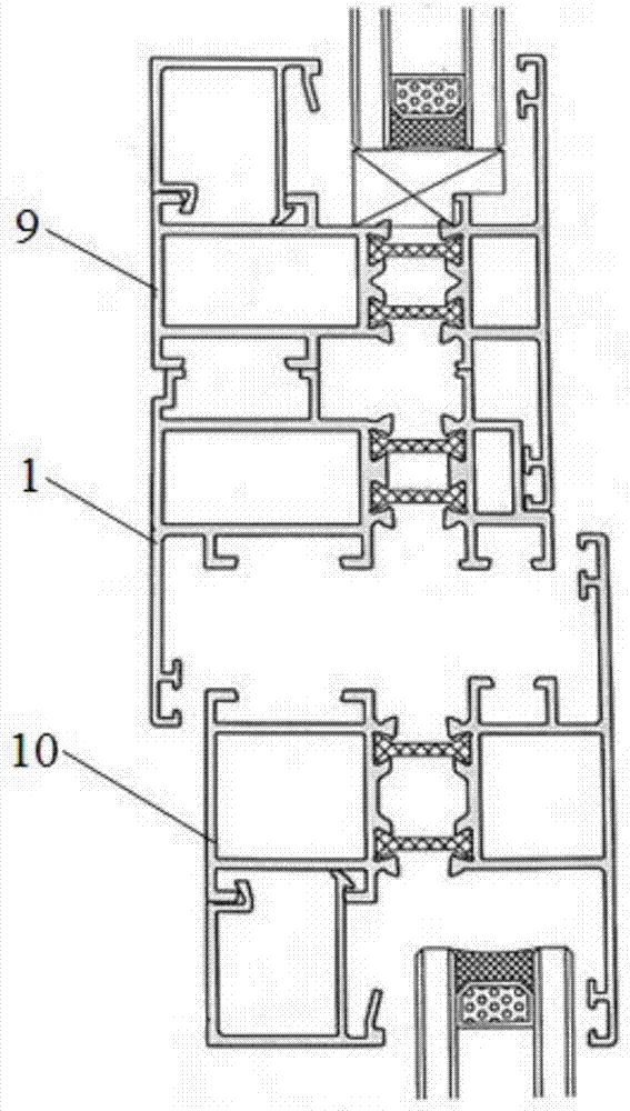 一种外平开窗换向框型材的制作方法