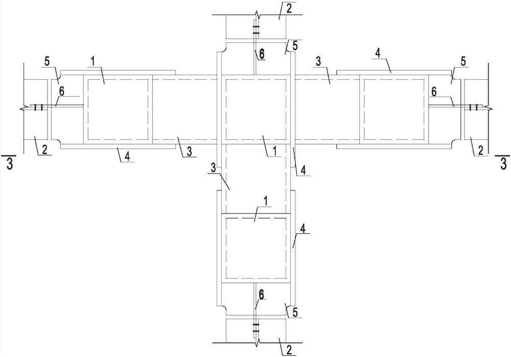 钢管混凝土组合异形柱和H型钢梁连接构造的制作方法