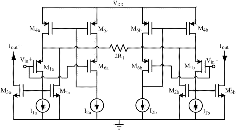 一种宽输入电压范围高线性度CMOS跨导单元电路的制作方法