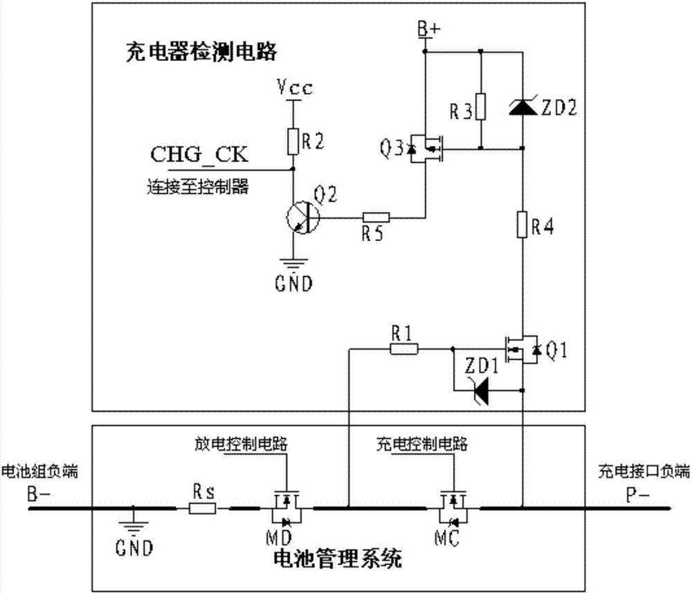 一种电池管理系统的充电器检测电路以及电池管理系统的制作方法