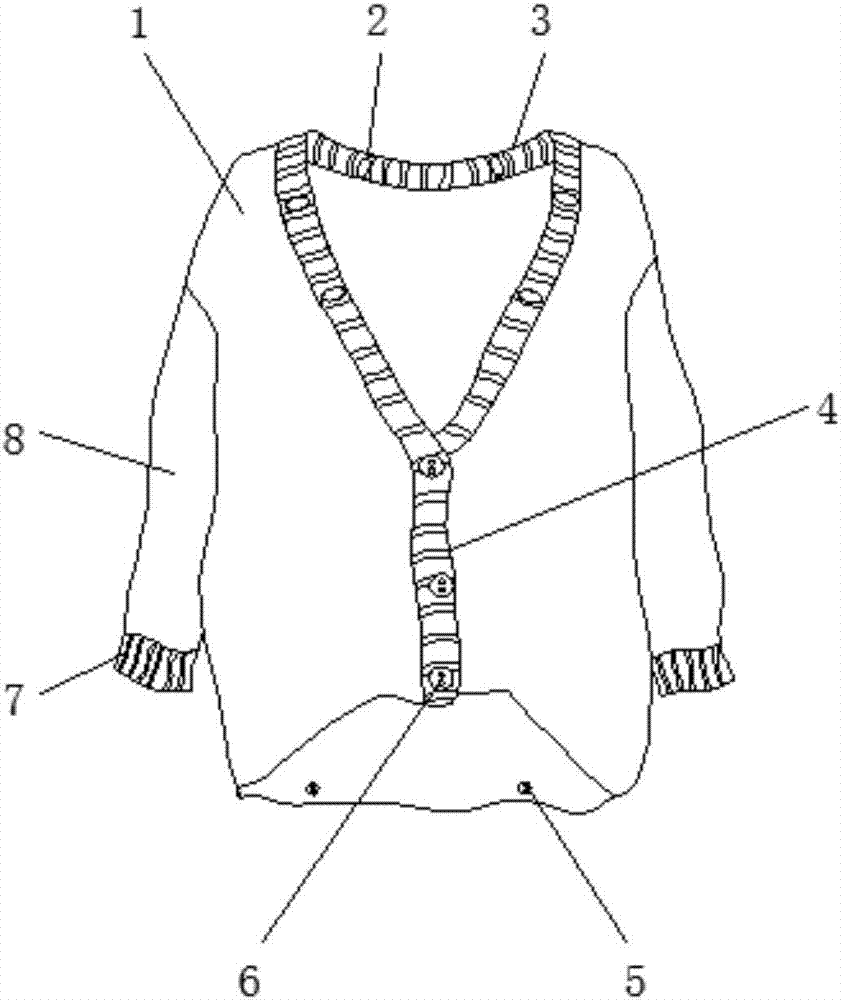 一种宽松透气针织衫的制作方法