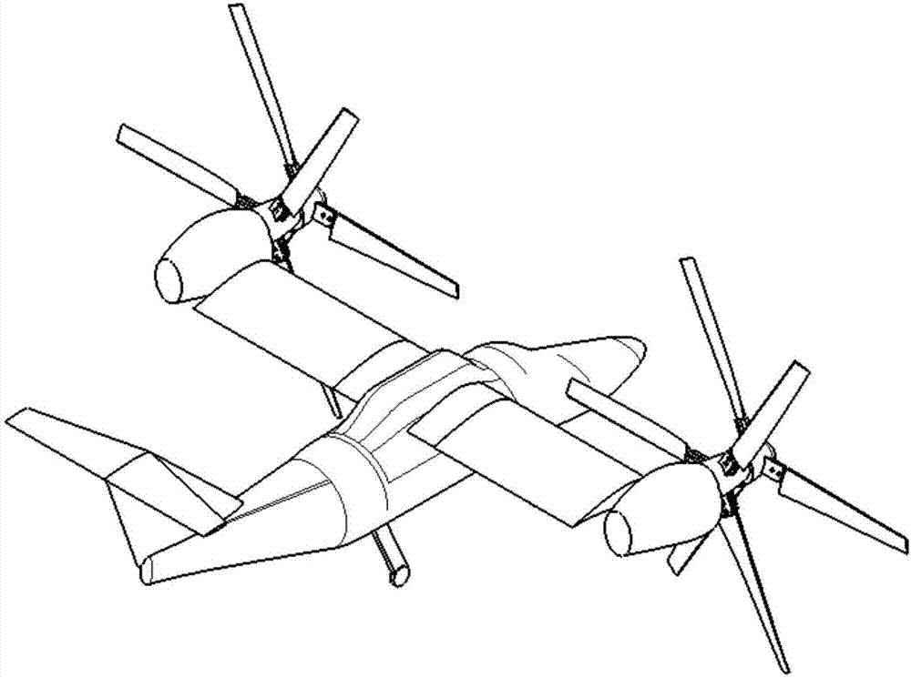 电动双共轴同侧反转倾转旋翼飞行器的制作方法