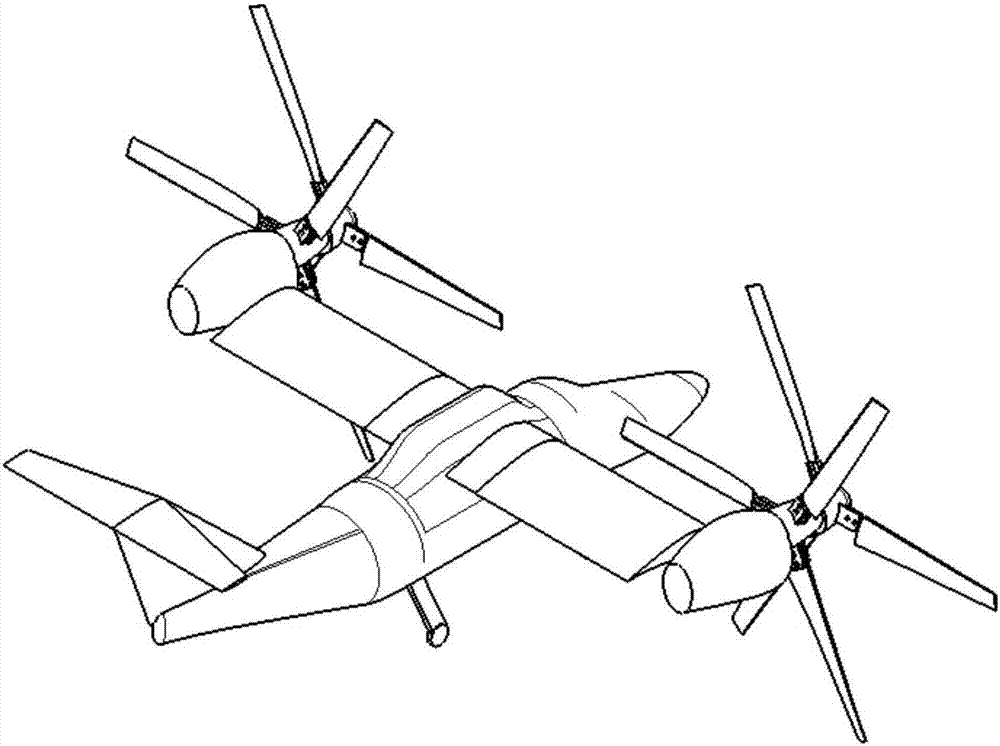 混合动力双共轴同侧反转倾转旋翼飞行器的制作方法