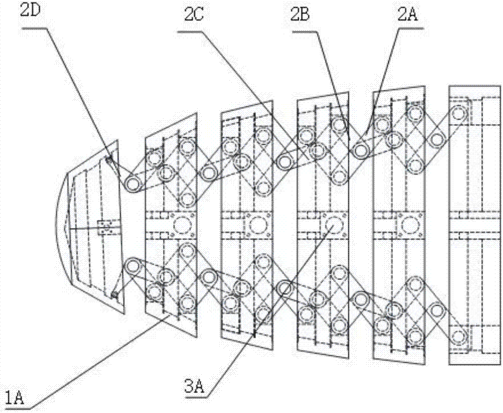 一种基于空间二自由度可展机构的飞行器变形头锥装置的制作方法
