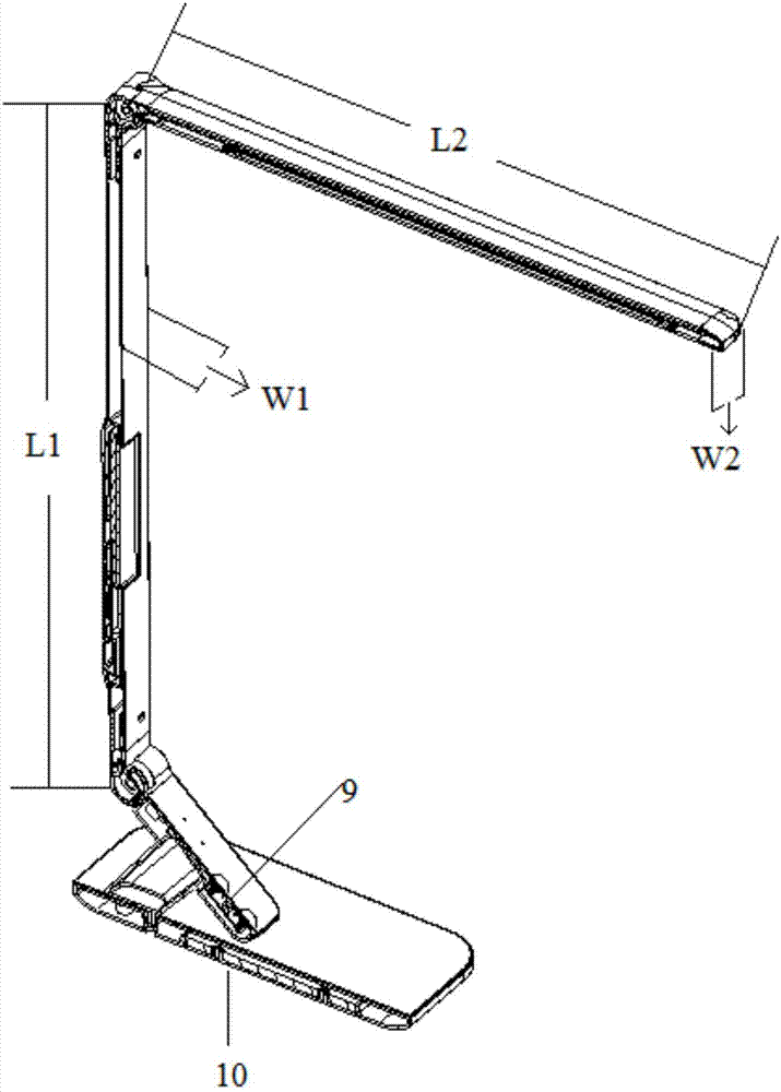 一种可折叠且支撑板可作为保护罩的便携式台灯的制作方法