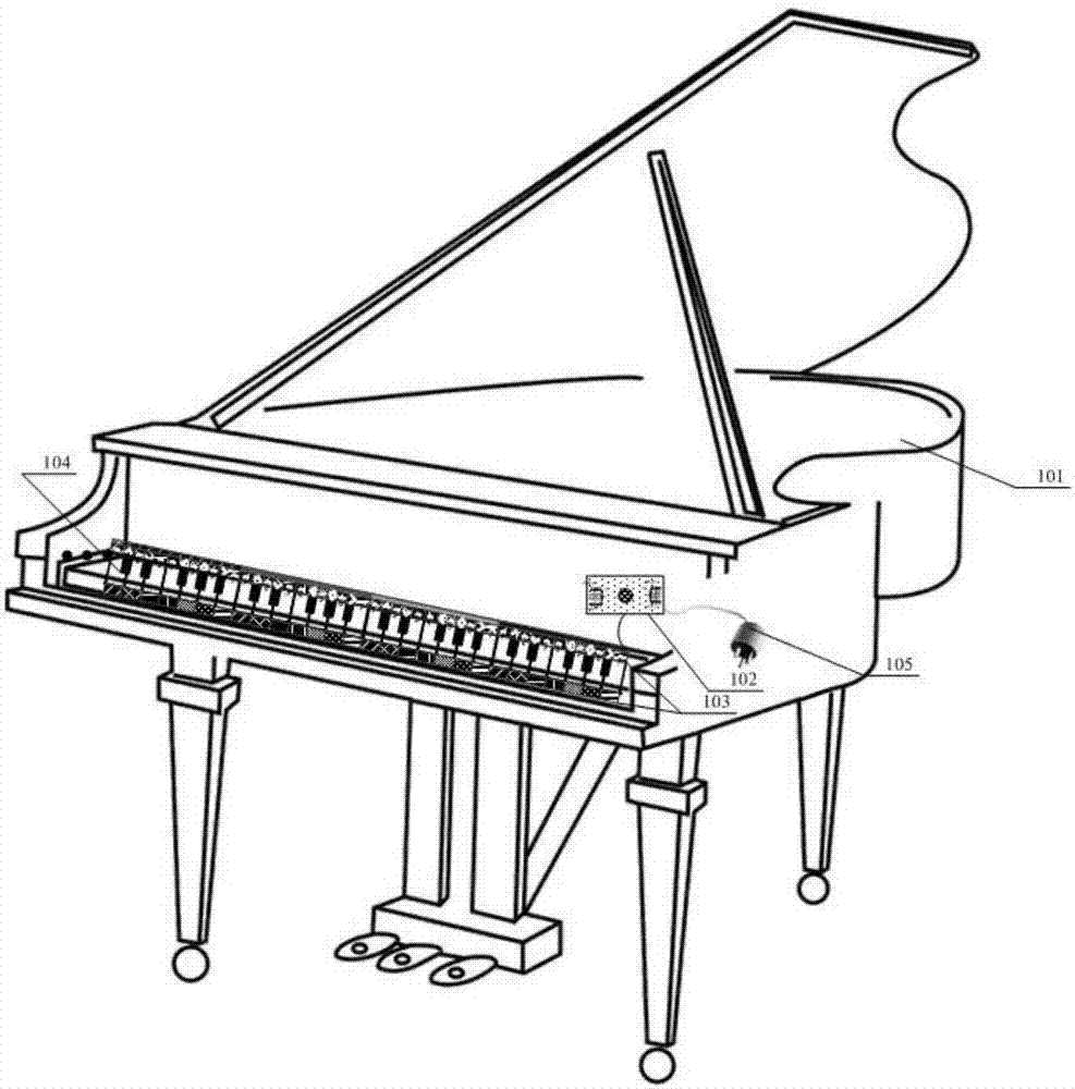 一种根据曲谱调式自动显示唱名的琴键标志装置的制作方法