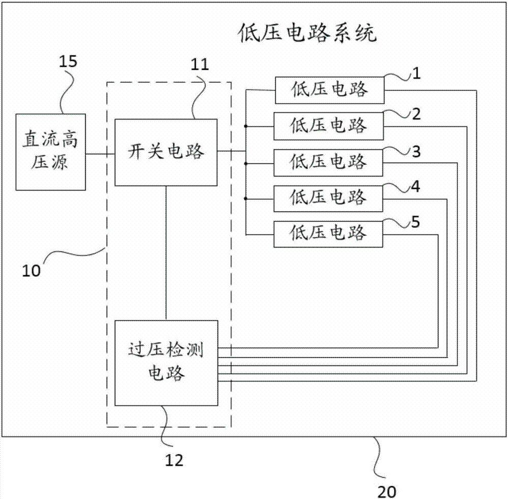 多路低压电路的保护装置、低压电路系统和灯具系统的制作方法