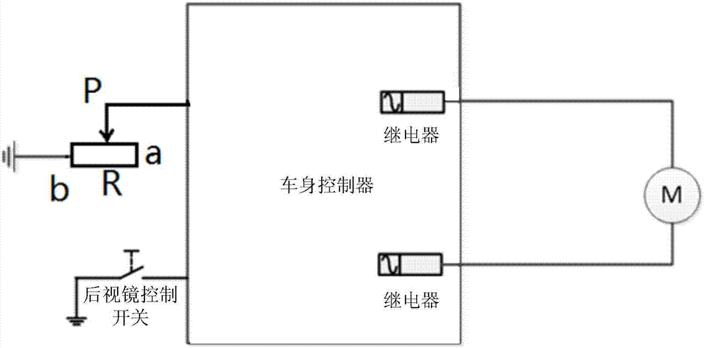 后视镜折叠和展开控制系统的制作方法