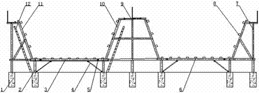 一种倒梯形大桥主梁拼装胎架的制作方法