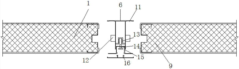 一种可拆卸式隔墙金属面夹芯板连接组件的制作方法