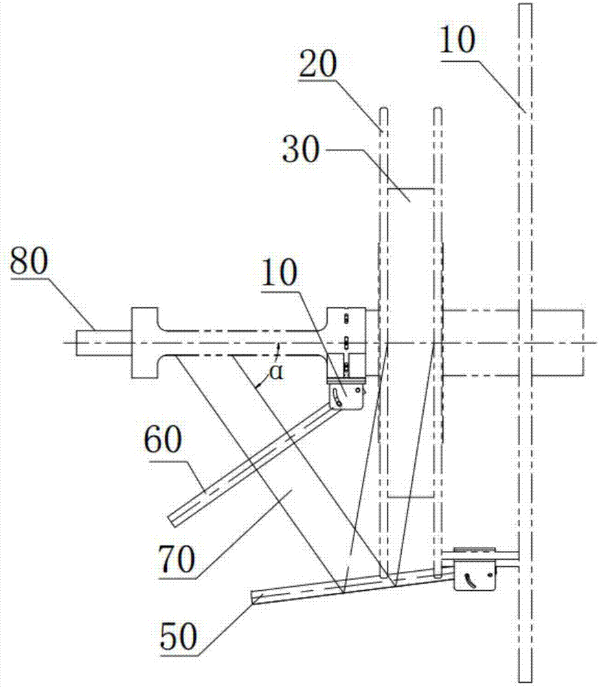 一种玻纤带缠绕导向及角度调节装置的制作方法
