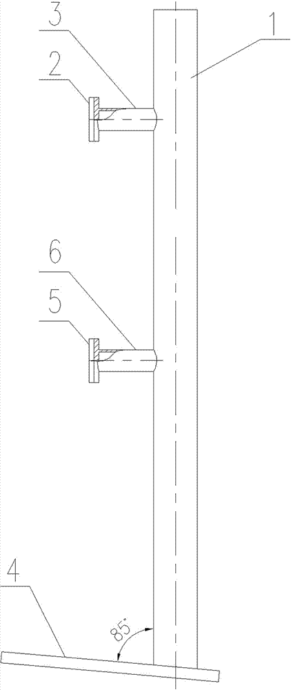 吊物孔护栏夹角检测工装的制作方法
