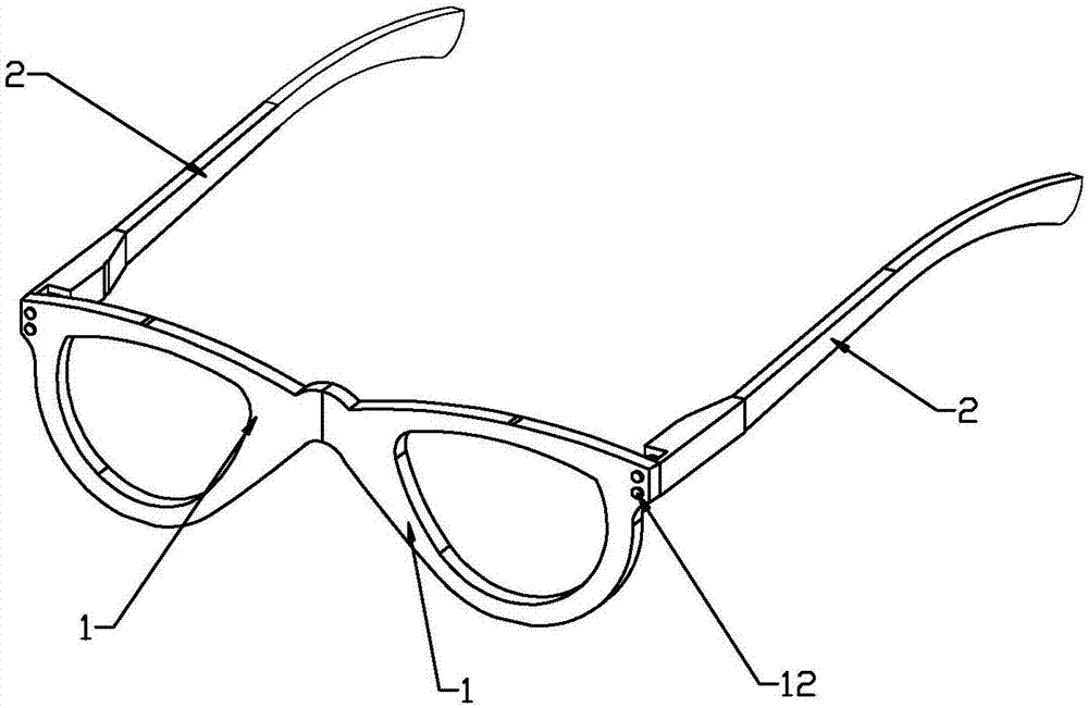 具有竹制镜脚的眼镜的制作方法