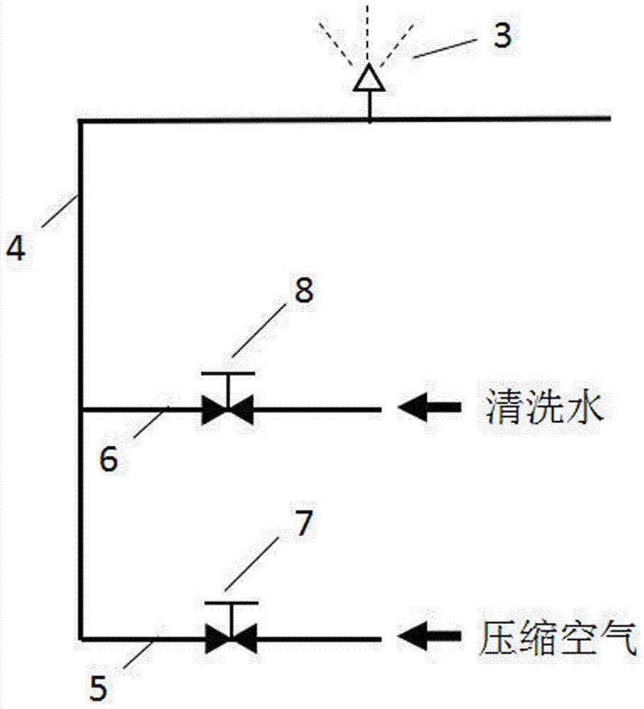 一种出料网带气、水双回路清洗装置的制作方法