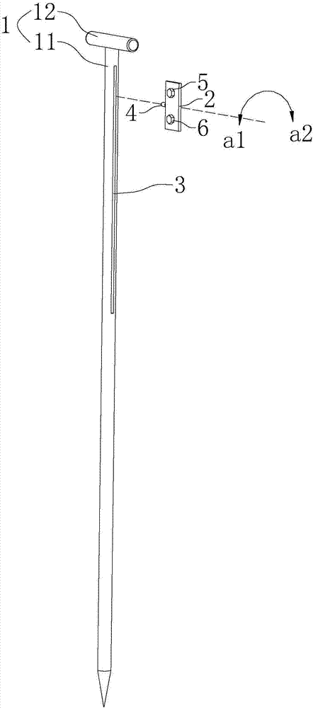 一种建筑工地用接地针安装结构的制作方法