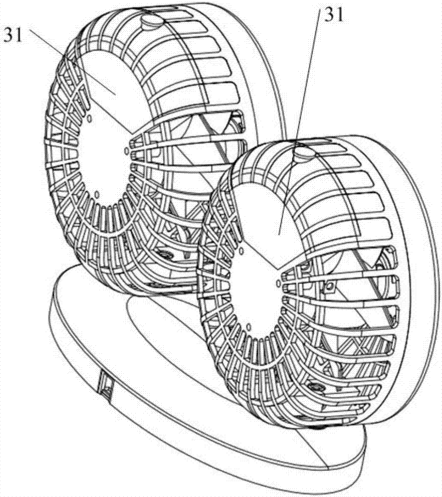 一种带喷雾功能的双头车载风扇的制作方法
