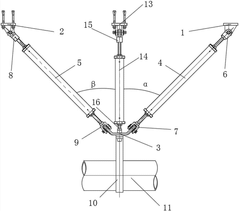 一种栓接管部双斜杆加吊杆的纵向抗震吊架的制作方法