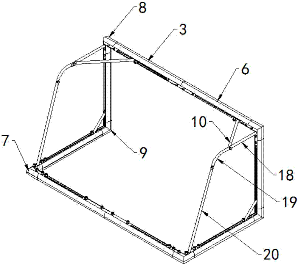 一种全框式可拆卸足球门的制作方法