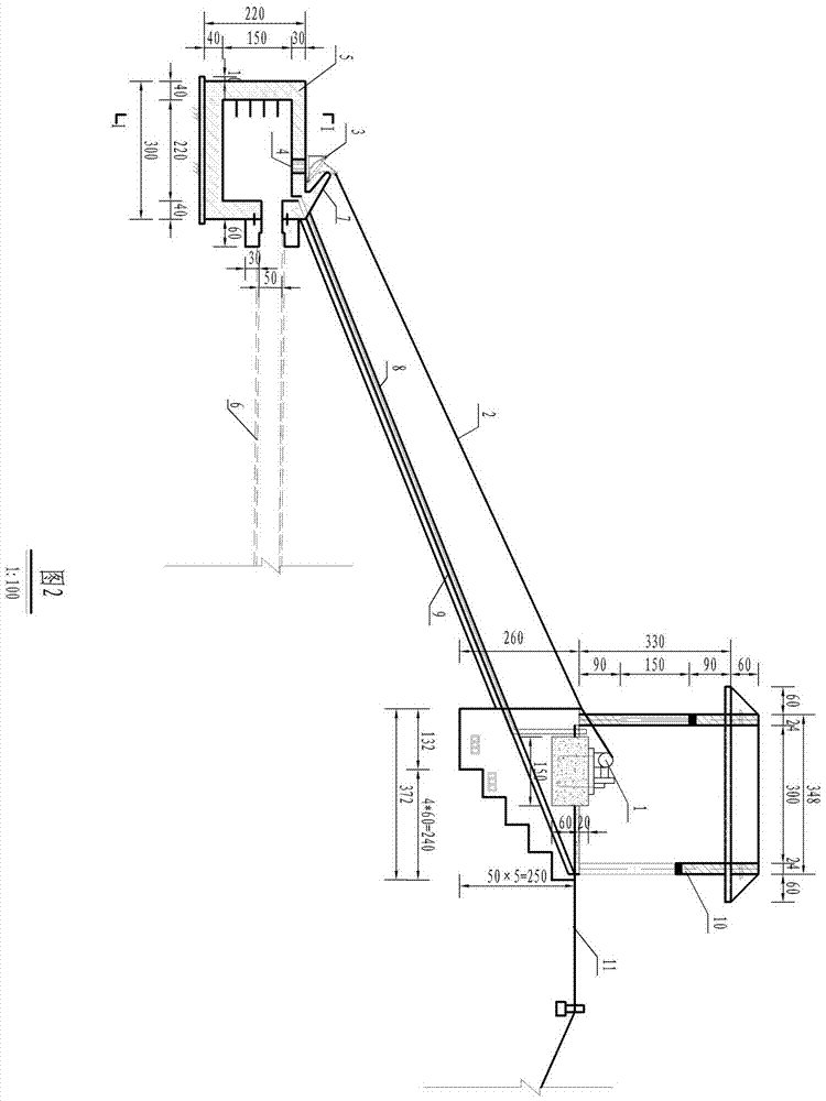 中小型水库输水洞折悬臂闸门式进口结构的制作方法