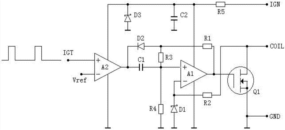 具有过流保护功能点火模块电路的制作方法