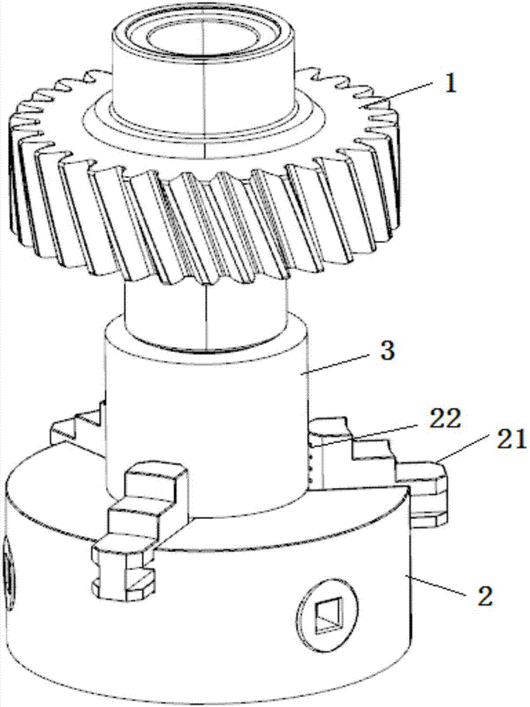 齿轮轴;所述联轴器组件包括与所述卡盘组件连接的治具底座,胀套和锁紧