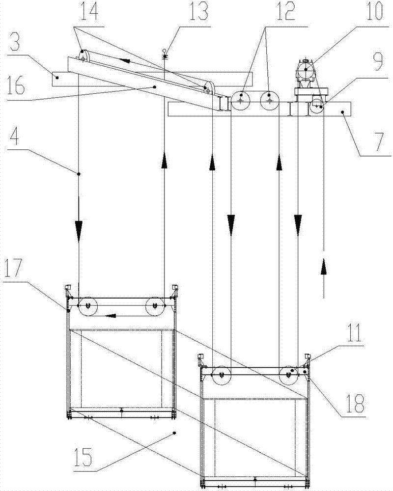 曳引比6比1的大载重货梯悬挂系统的制作方法