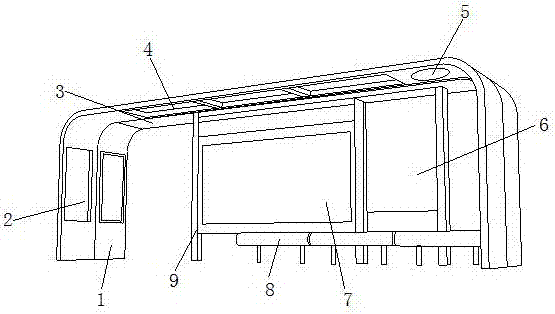 一种湿帘墙降温公交候车亭的制作方法