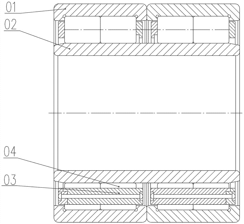 新型四列圆柱滚子轴承的制作方法