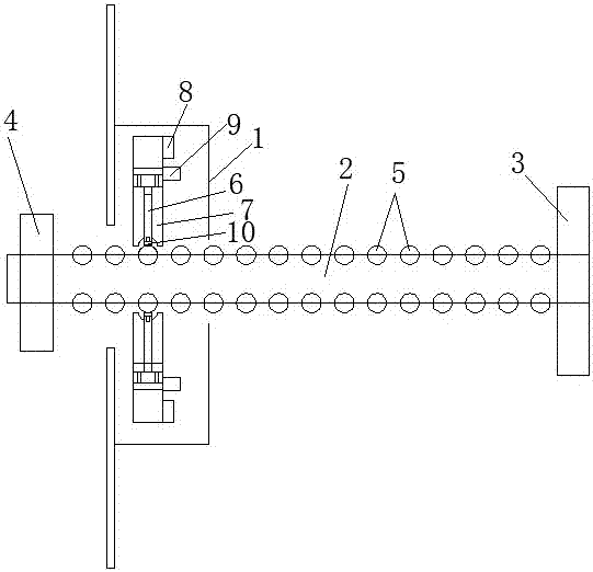 气压式滚珠车门限位器的制作方法